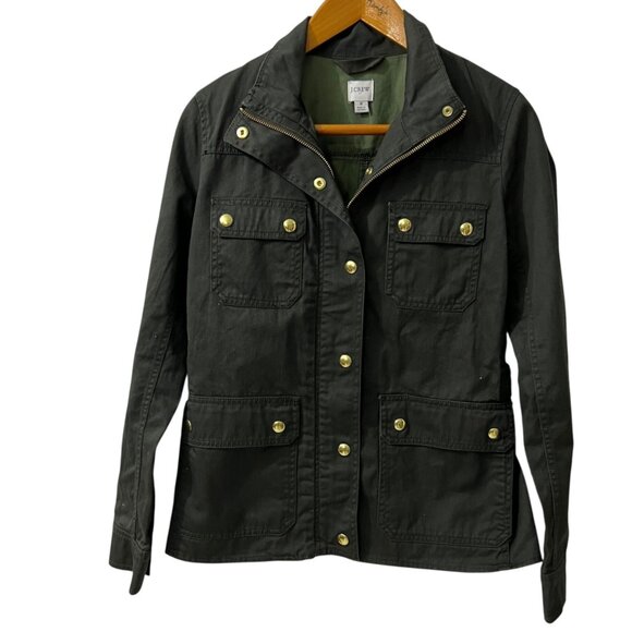 J Crew Olive Field Mechanic Classic Rugged Military Utility Jacket S - Picture 3 of 11